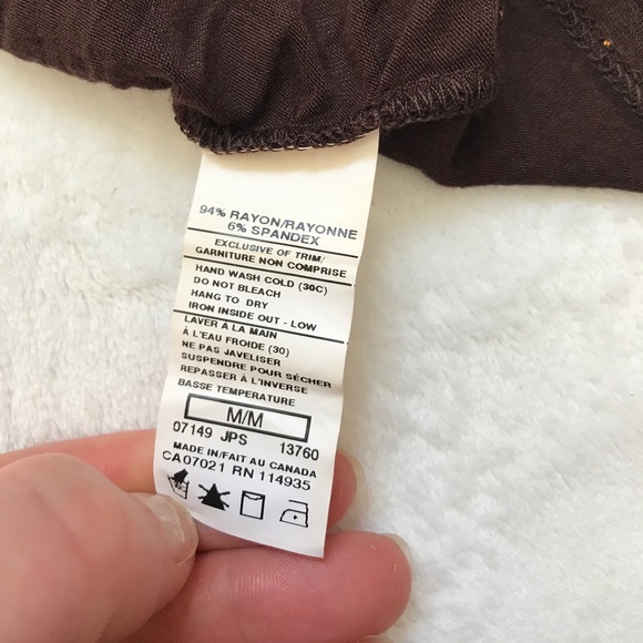 Women's VTG Poet Sleeveless Babydoll Top Chocolate Brown Gold Polka Dot M Y2K - Picture 5 of 7